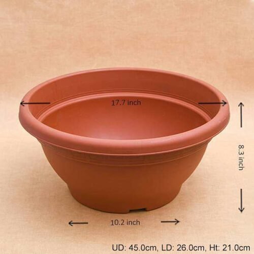 16 inch (40 cm) Bowl No. 45 Round Plastic Pot (terracotta) (set of 3) Copy