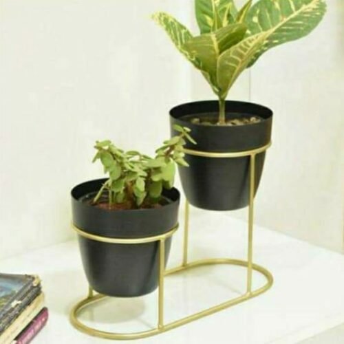 Two black planter stand is a perfect mid Century decor which will minimal style to your home delight